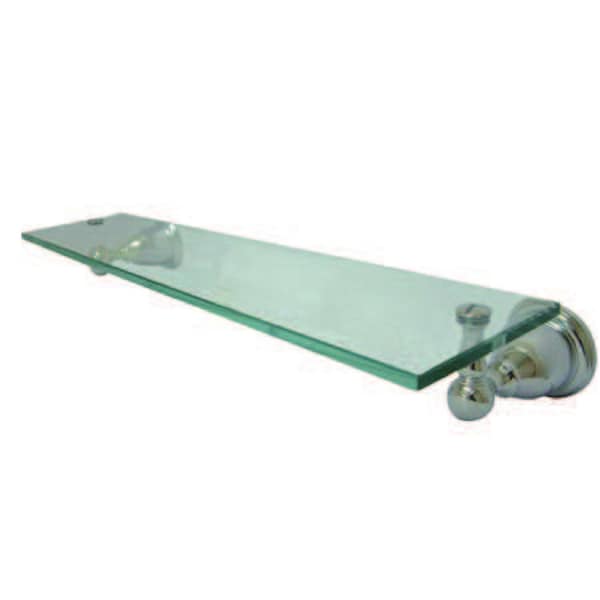 Heritage Cosmetic Glass Shelf, Polished Chrome